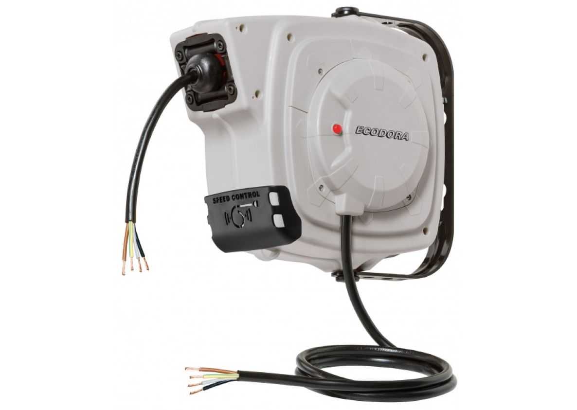 Enrouleur de tuyau Ecodora 567000053 7 m (3-400 V) - câble 5 x 1,5 mm² + variateur de vitesse - (0E5515F) sans prise