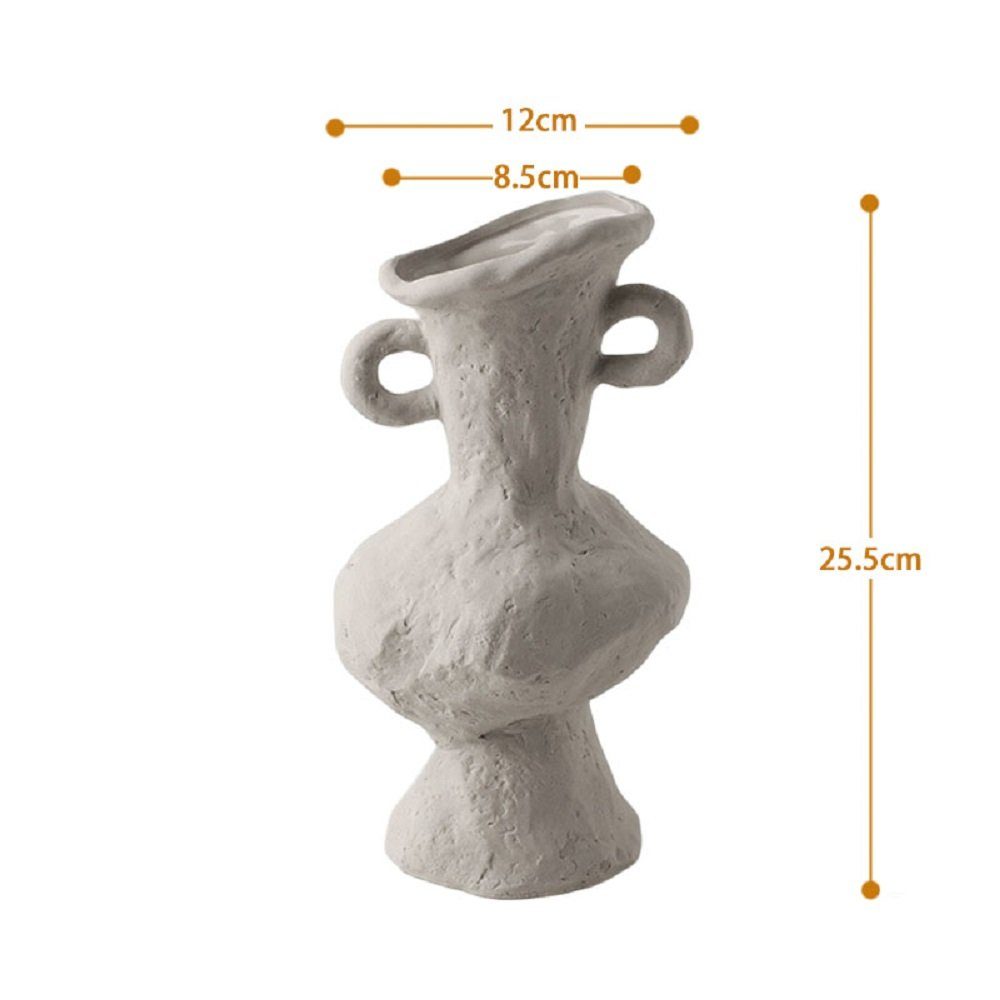 RAIKOU Dekovase Keramik Antike, Amphora Tisch Blumenvasen handgefertigt (3-Teilig)