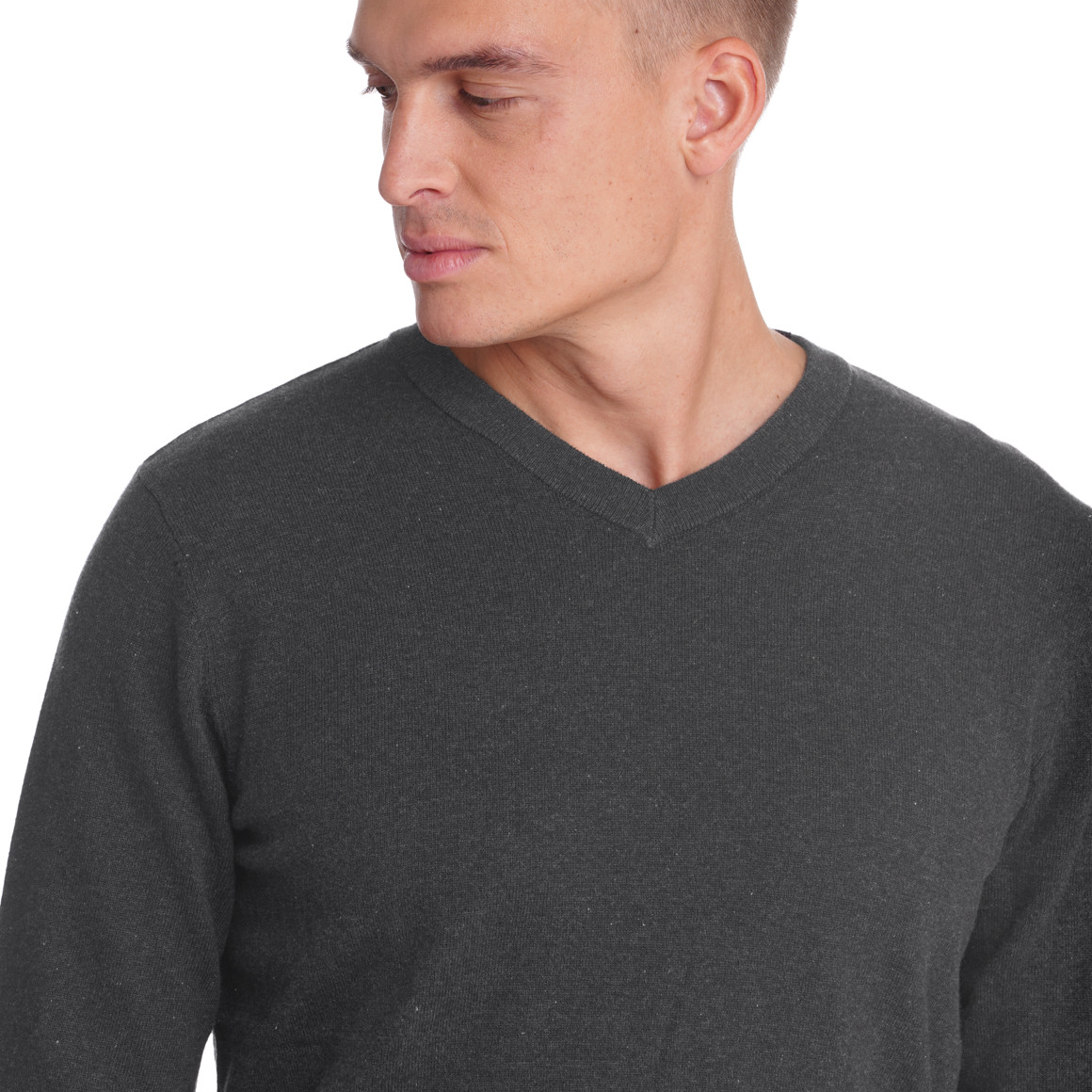 Herren Feinstrickpullover mit V-Ausschnitt