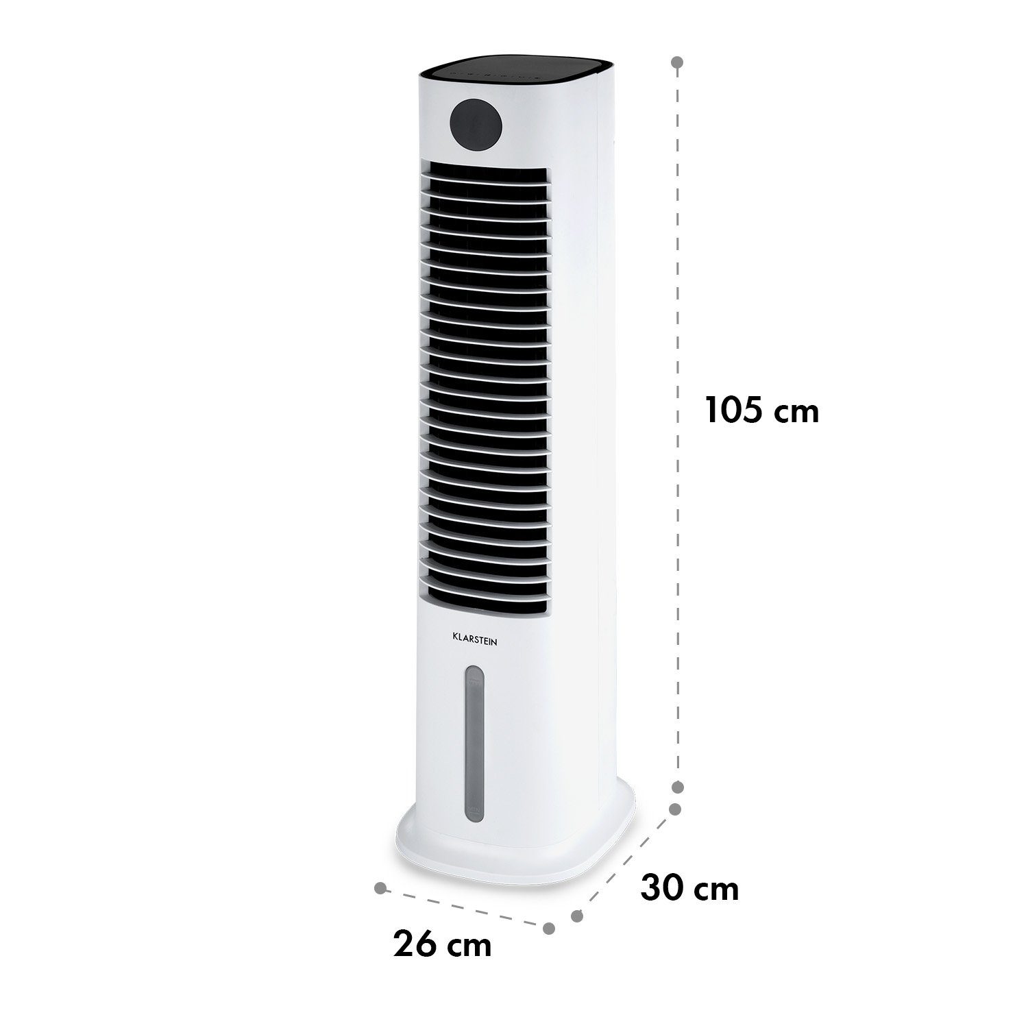 Klarstein Ventilatorkombigerät Skytower Grand Smart Luftkühler, mit Wasserkühlung & Eis mobil Klimagerät ohne Abluftschlauch