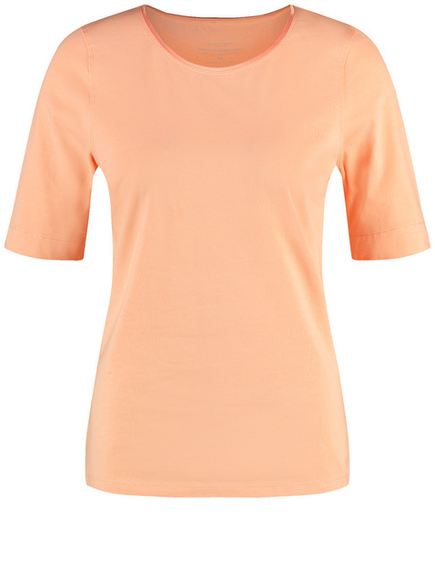 Nachhaltiges T-Shirt mit satiniertem Ausschnitt
