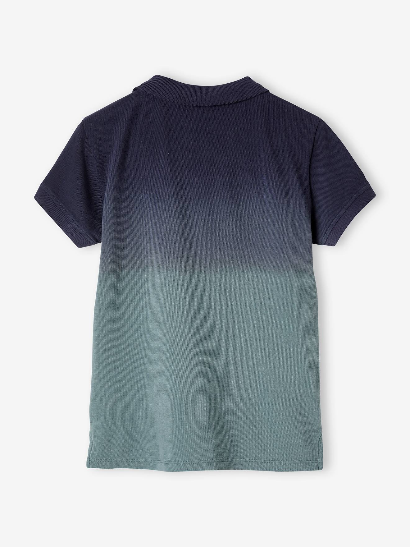 Vertbaudet Jungen Poloshirt, Dip-Dye-Effekt Oeko-Tex - marine