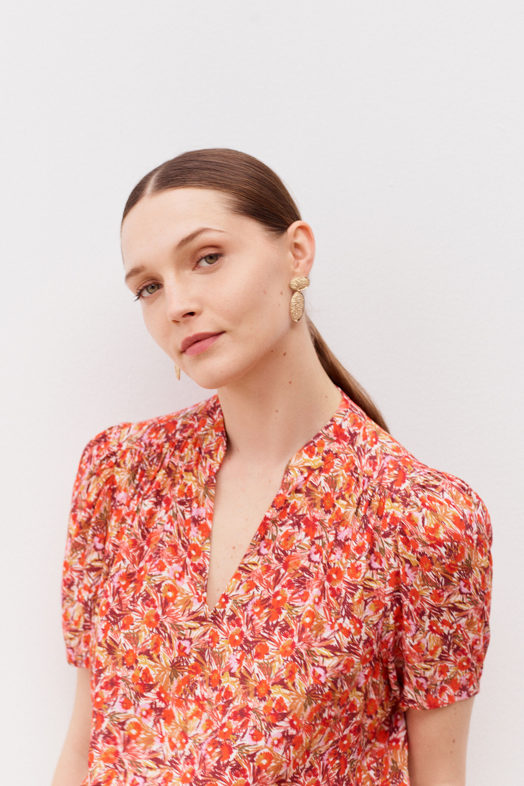 chemisier sun orange femme