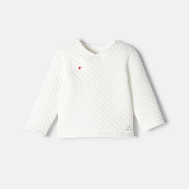 Ensemble en maille tubique blanc naissance Absorba