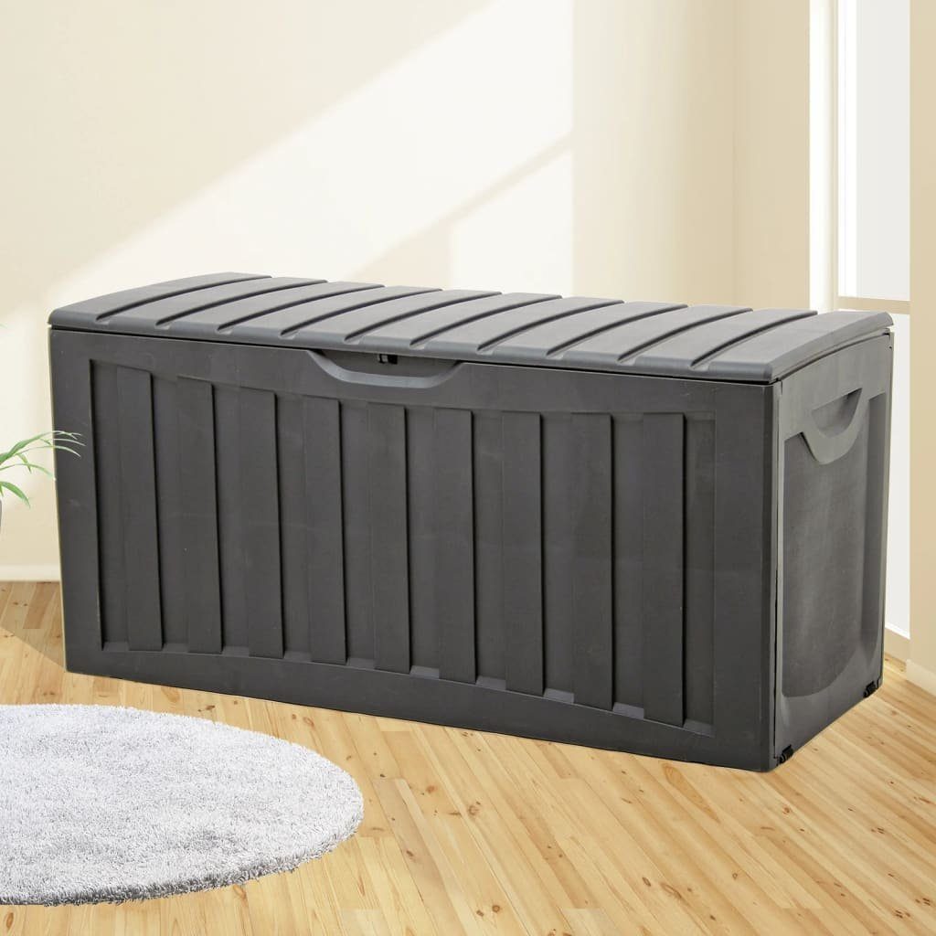 vidaXL Aufbewahrungsbox Truhe Schwarz 118x53x57 cm Polypropylen