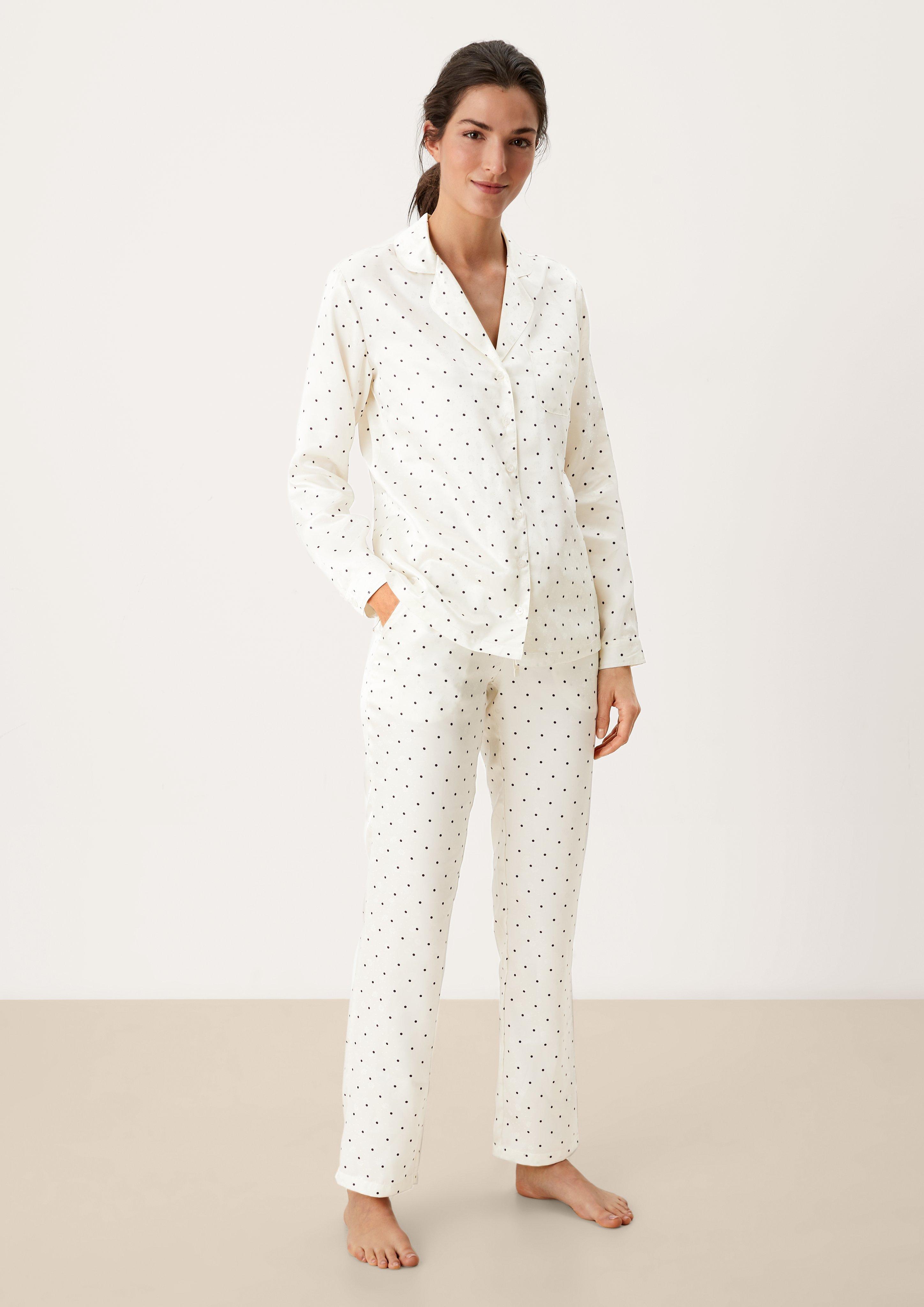 Langer Pyjama aus Satin  6006294-00P2