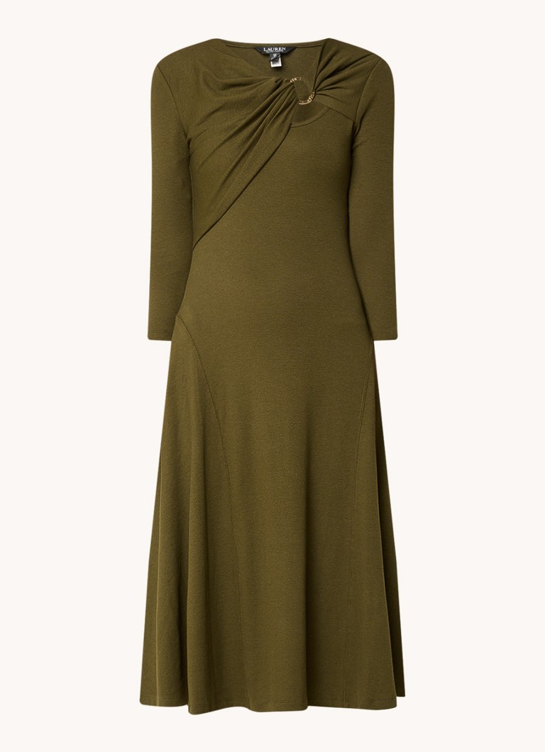 Rochie midi Ralph Lauren cu detalii perforate