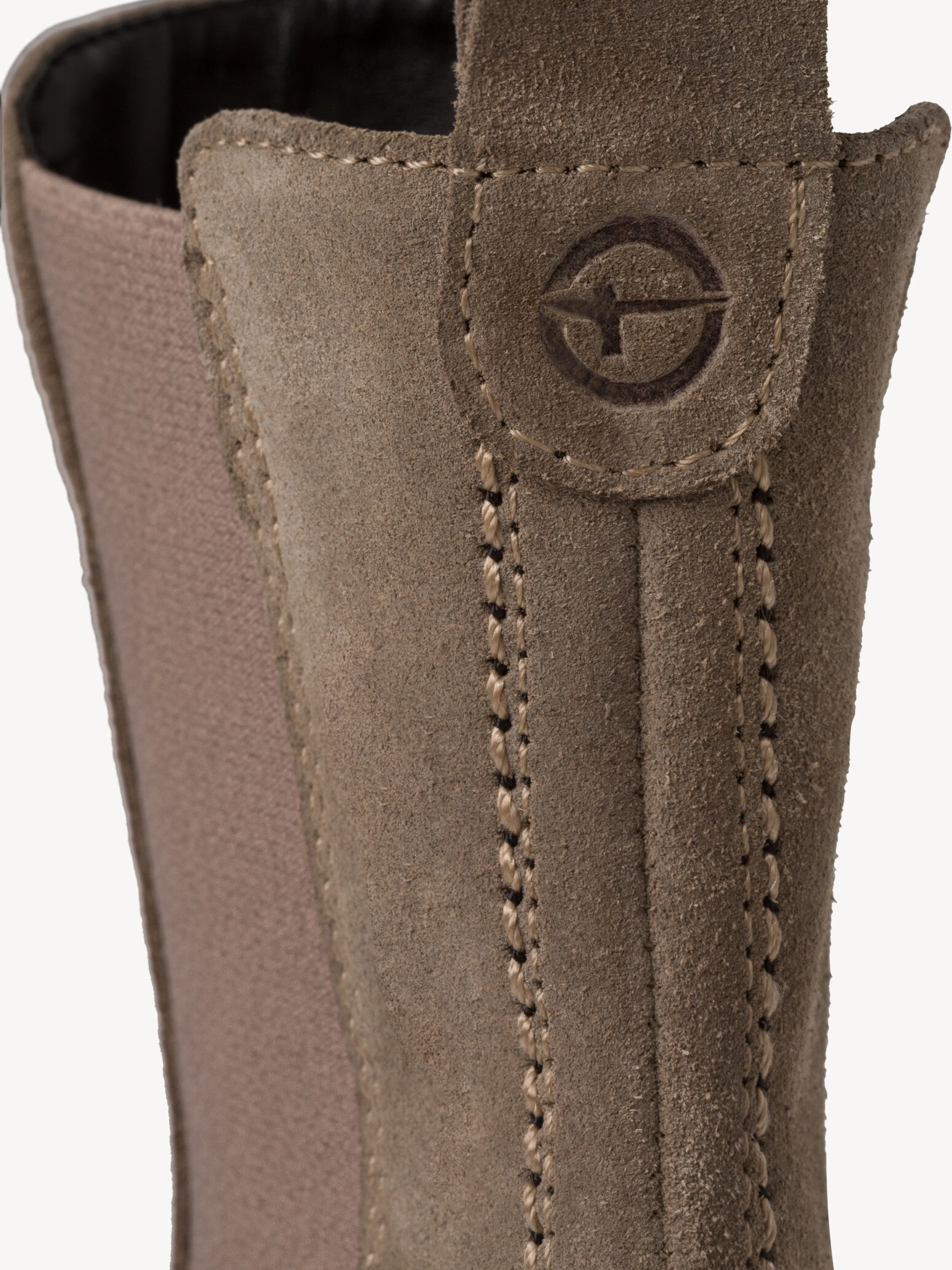 Bottine Chelsea en cuir - beige
