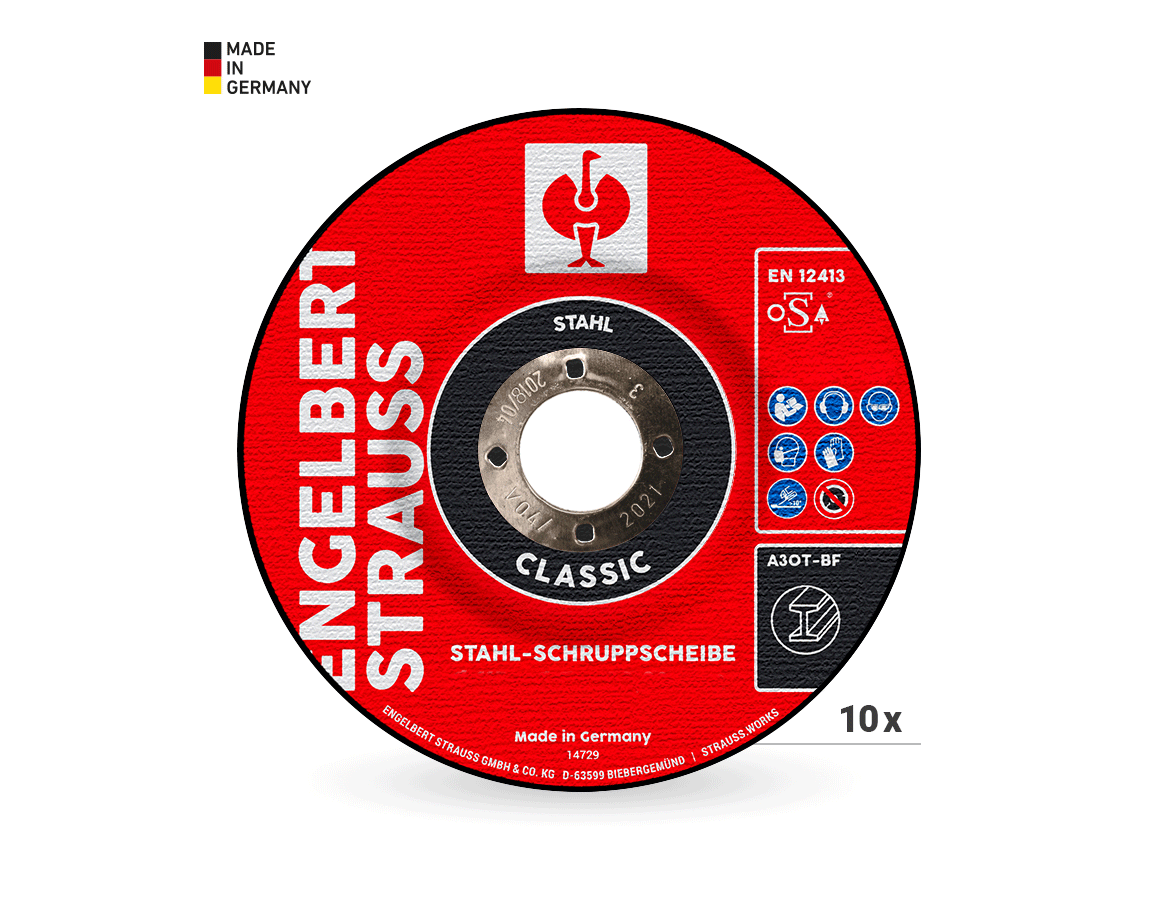 e.s. Stahl-Schruppscheibe classic, 10er Pack