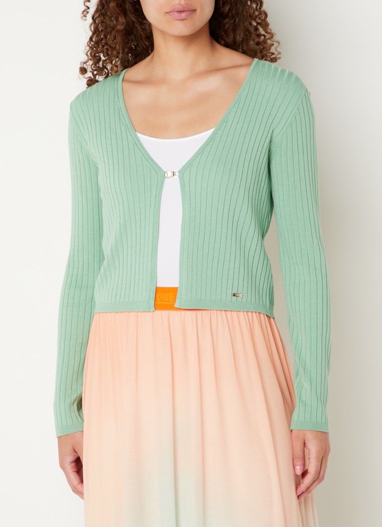 Cardigan scurt Cinque Ciada din tricot fin cu textură striată