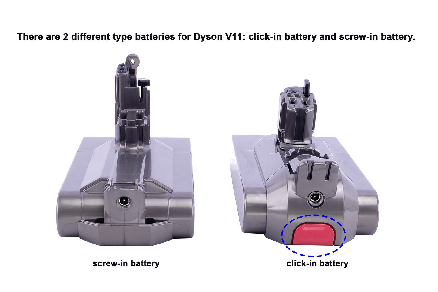 PowerSmart click-in V11 Staubsauger-Akku Ersatz für DYSON 355983, 970343-06, Dyson Outsize (Generation 2020), V11 Absolute Extra, V11 Absolute Extra +, Panasonic Zellen, Lithium-ion (Li-ion) 3600 mAh (25,2 V)