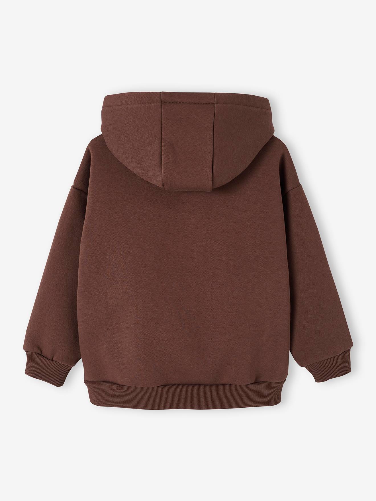 Sweat à capuche sport garçon personnalisable gris fonce