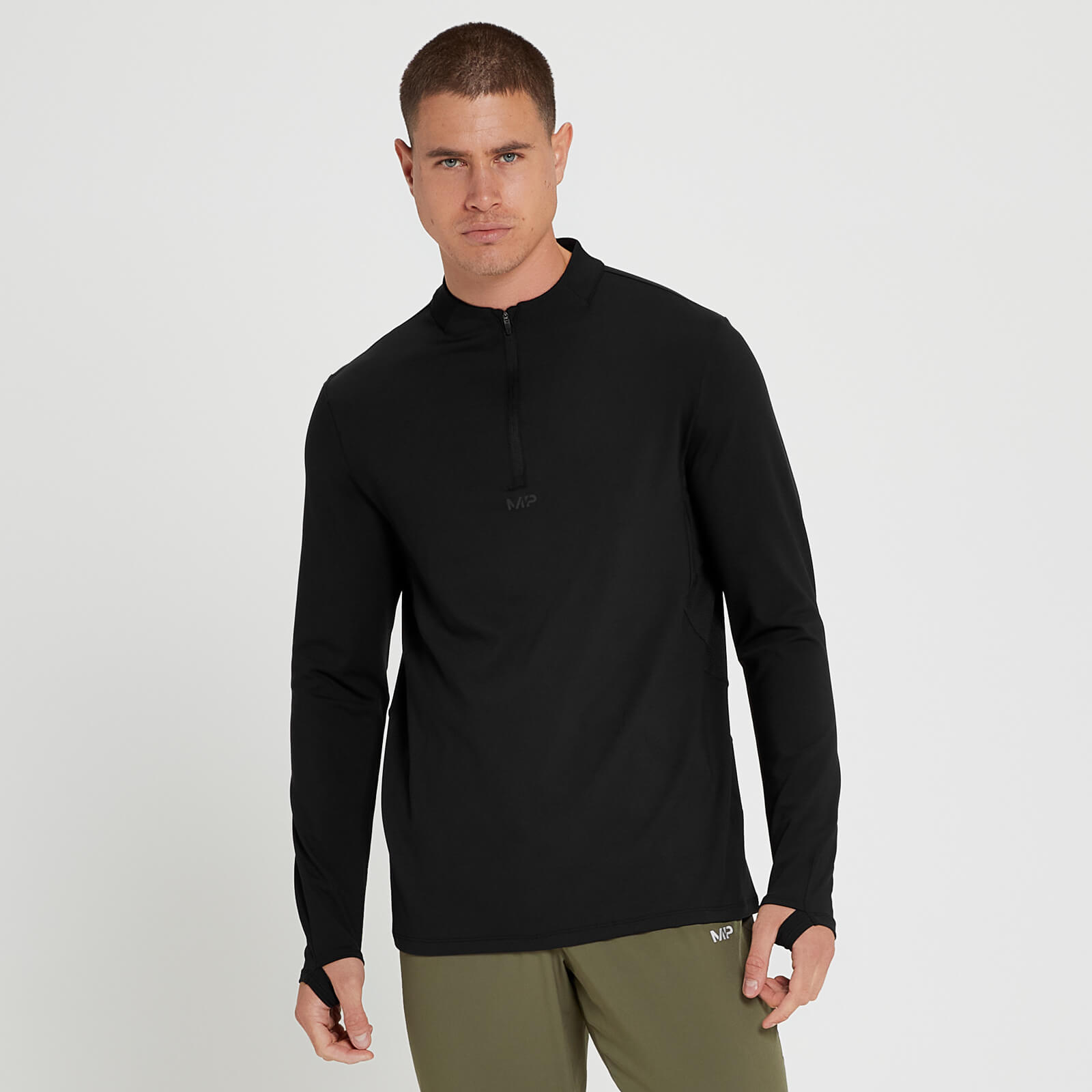 Haut à fermeture éclair ¼ MP Velocity Ultra pour hommes – Noir