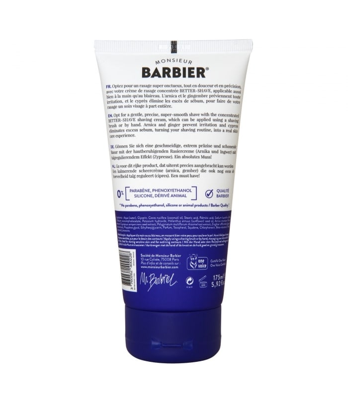 MONSIEUR BARBIER-BETTER-SHAVE-Crème de Rasage Protectrice Anti-Irritations