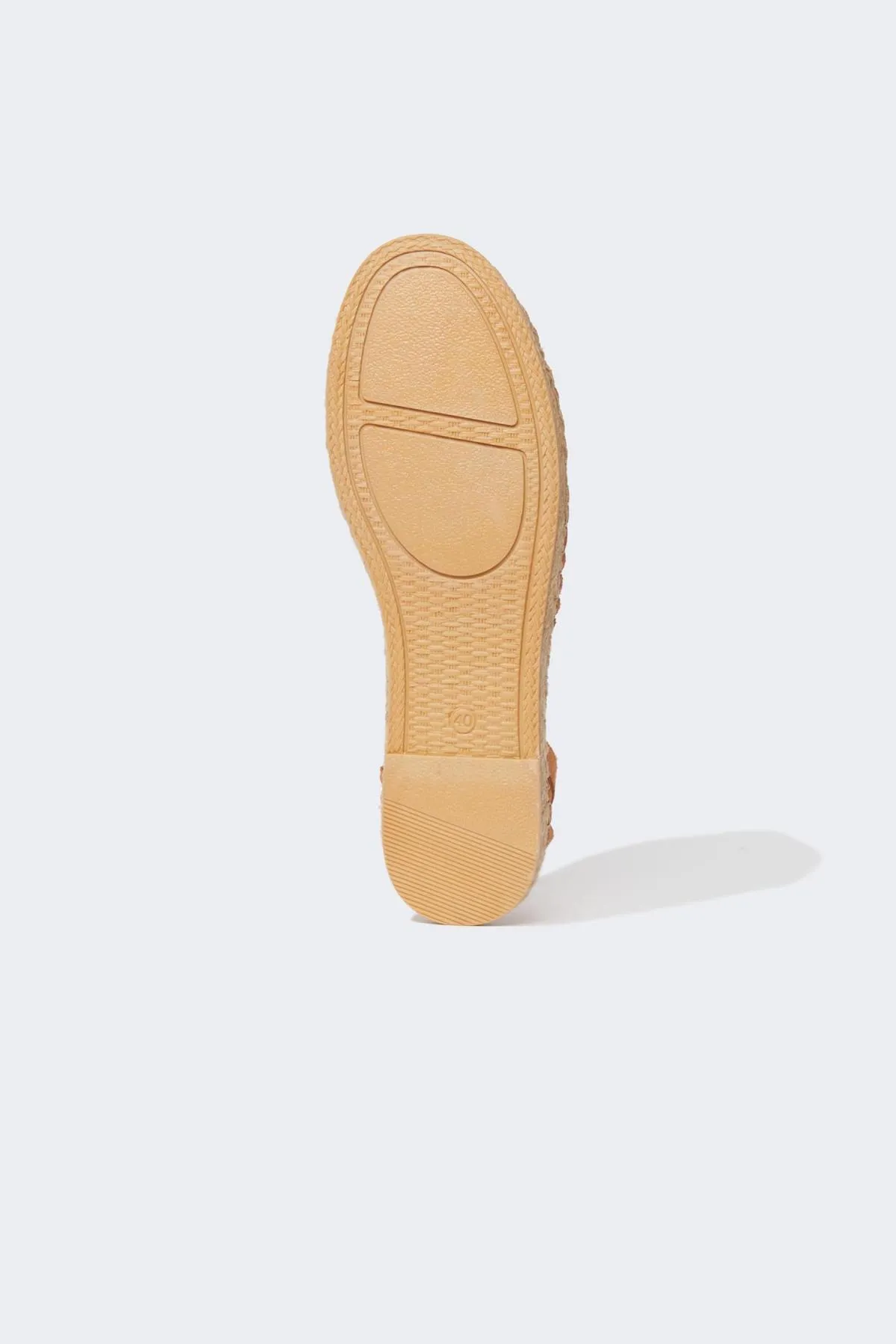 DeFacto  Damen-Espadrille zum Hineinschlüpfen aus Leder und Wildleder mit flacher Sohle Z3266az23sm