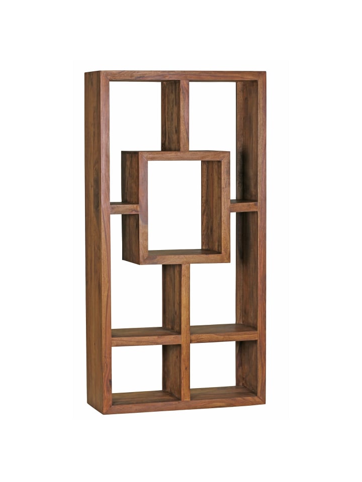 KADIMA DESIGN Bücherregal MUMBAI Massiv-Holz 90 x 180 cm Wohnzimmer-Regal günstig kaufen onesize