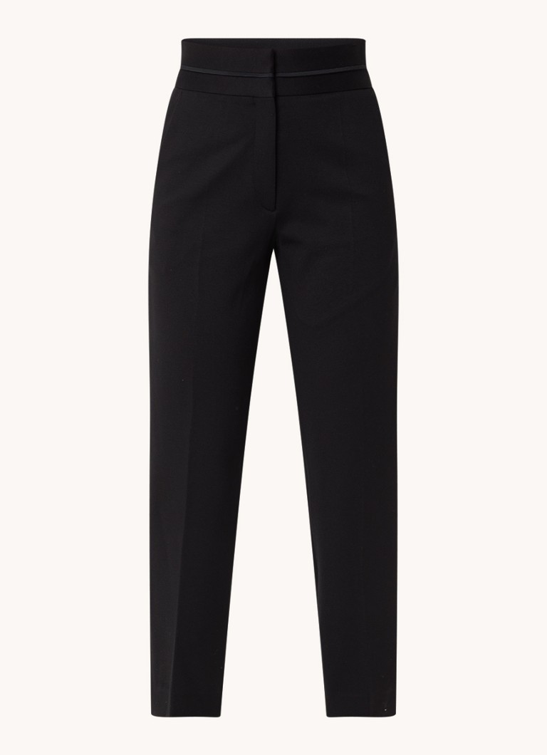 Calça cropped de cintura alta e corte justo da Sandro com elastano.