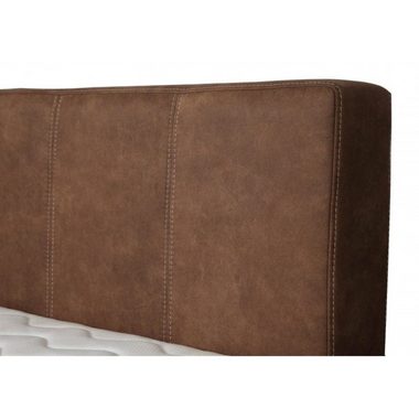 JVmoebel Lederbett, Bett Boxspring Design Betten Hotel Doppel Polster Leder Lederbett