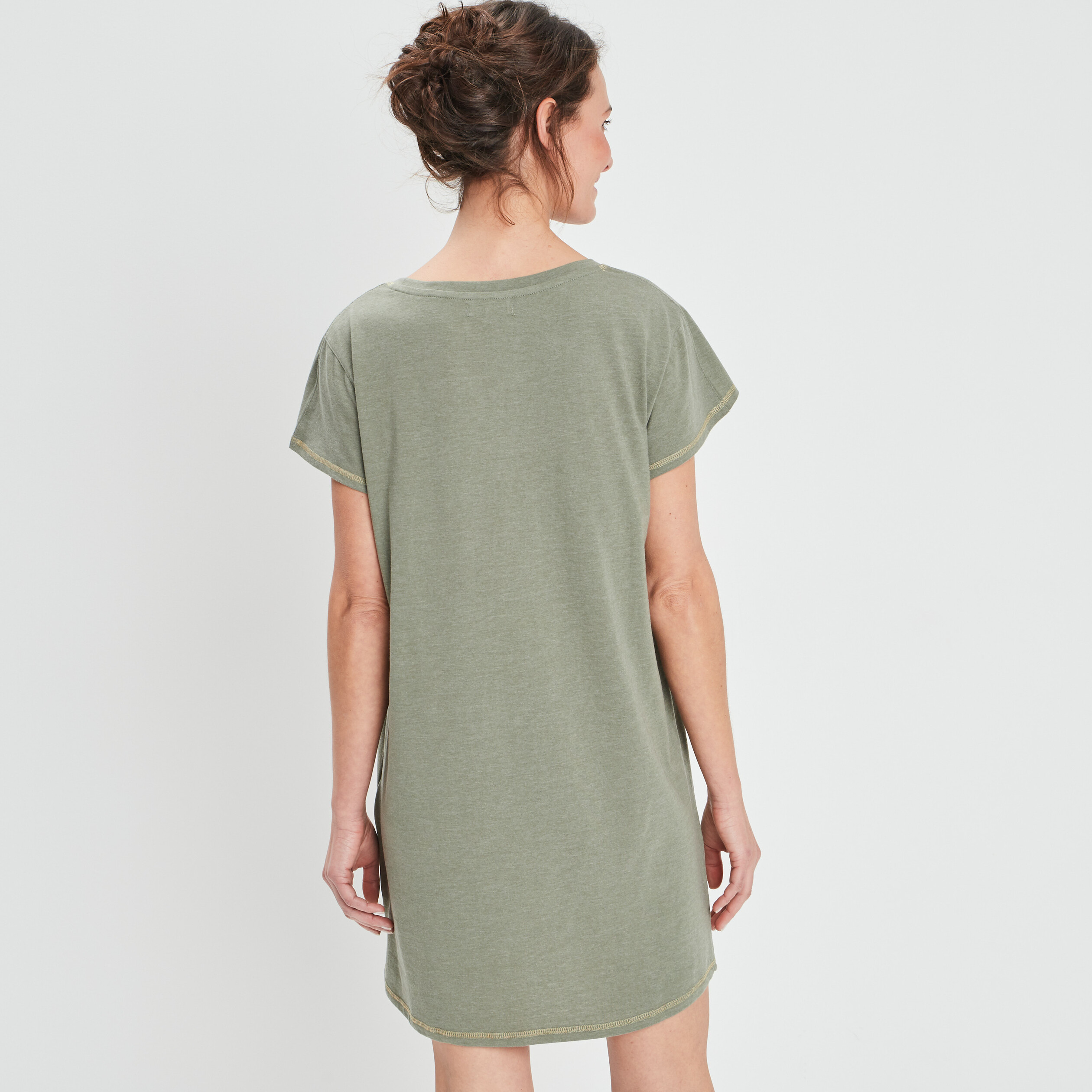 Chemise de nuit vert kaki femme | La Halle