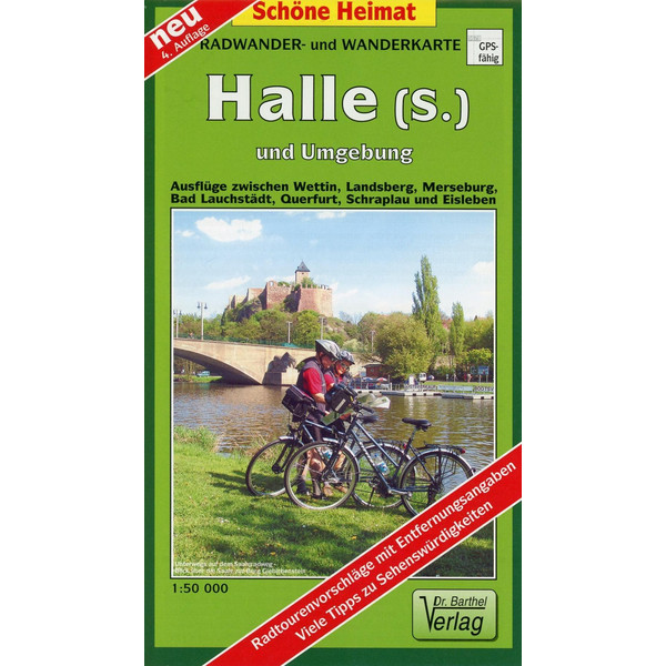 Radwander- und Wanderkarte Halle (Saale) und Umgebung 1 : 50 000 - Wanderkarte