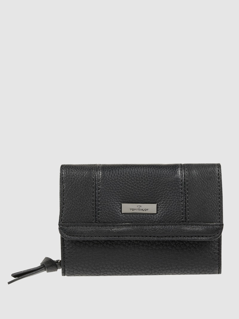 Portemonnaie in Leder-Optik in schwarz