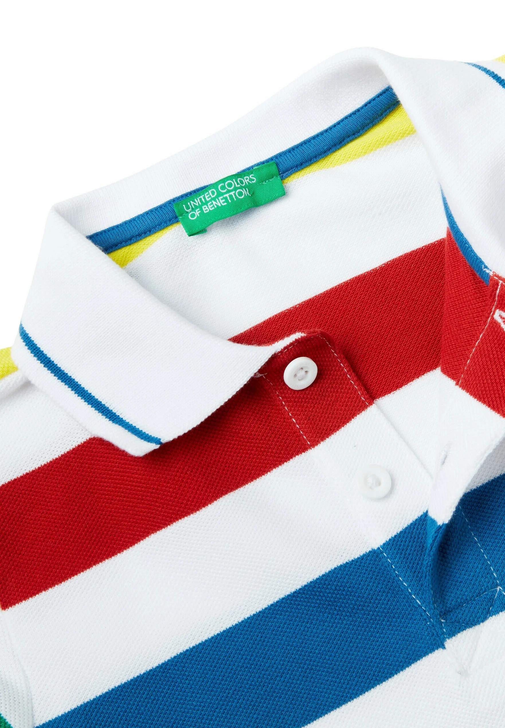 Polo United Colors of Benetton de manga corta con rayas