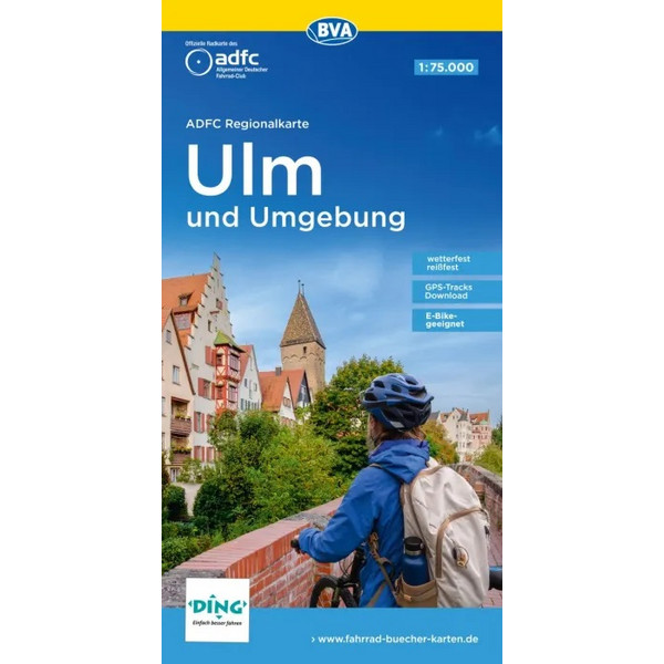 ADFC-REGIONALKARTE ULM UND UMGEBUNG, 1:75.000 - Fahrradkarte