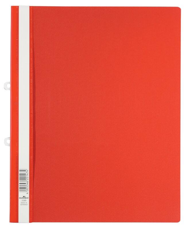 DURABLE ClearView Schnellhefter 258003 DIN A4  PVC (Polyvinylchlorid) 24,3 (B) x 0,2 (T) x 31 (H) cm Rot