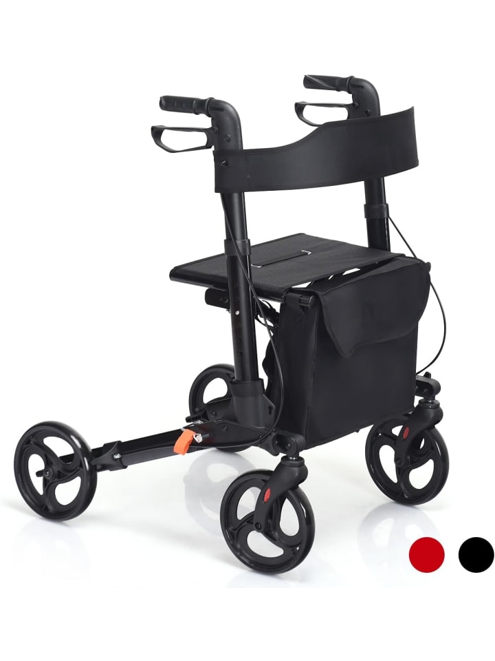 COSTWAY Rollator Alu faltbar & verstellbar in Schwarz günstig kaufen onesize