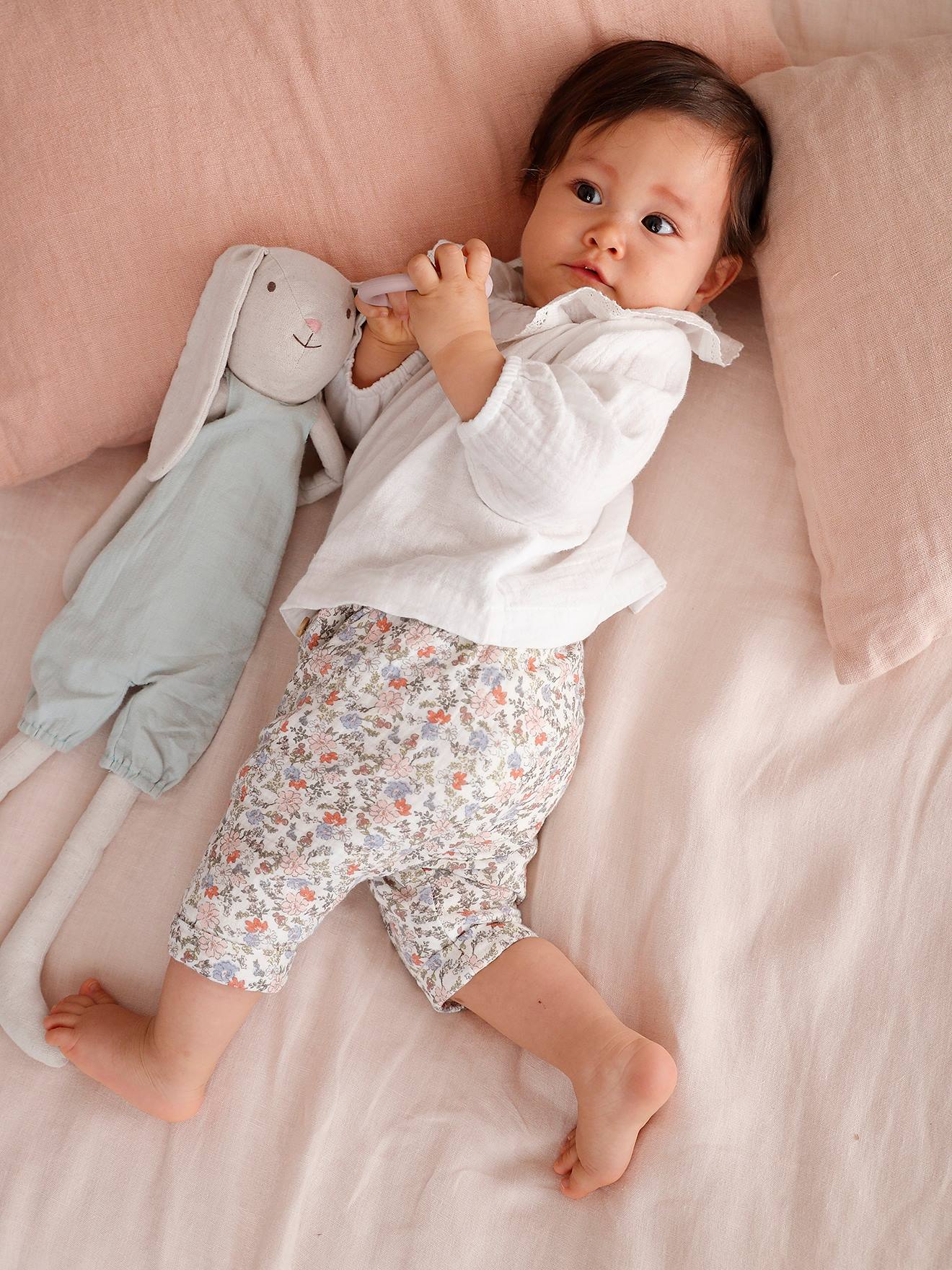 Vertbaudet Mädchen Baby Bluse mit Volantkragen - wollweiß
