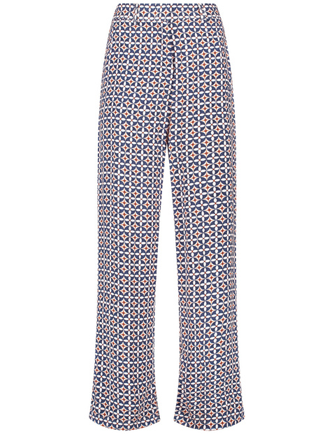 Fließende Hose mit Allover-Muster