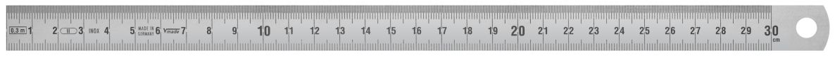 Vogel 1012020100 Lineal Edelstahl 1000x18x0,5mm Typ B= ½mm/mm
