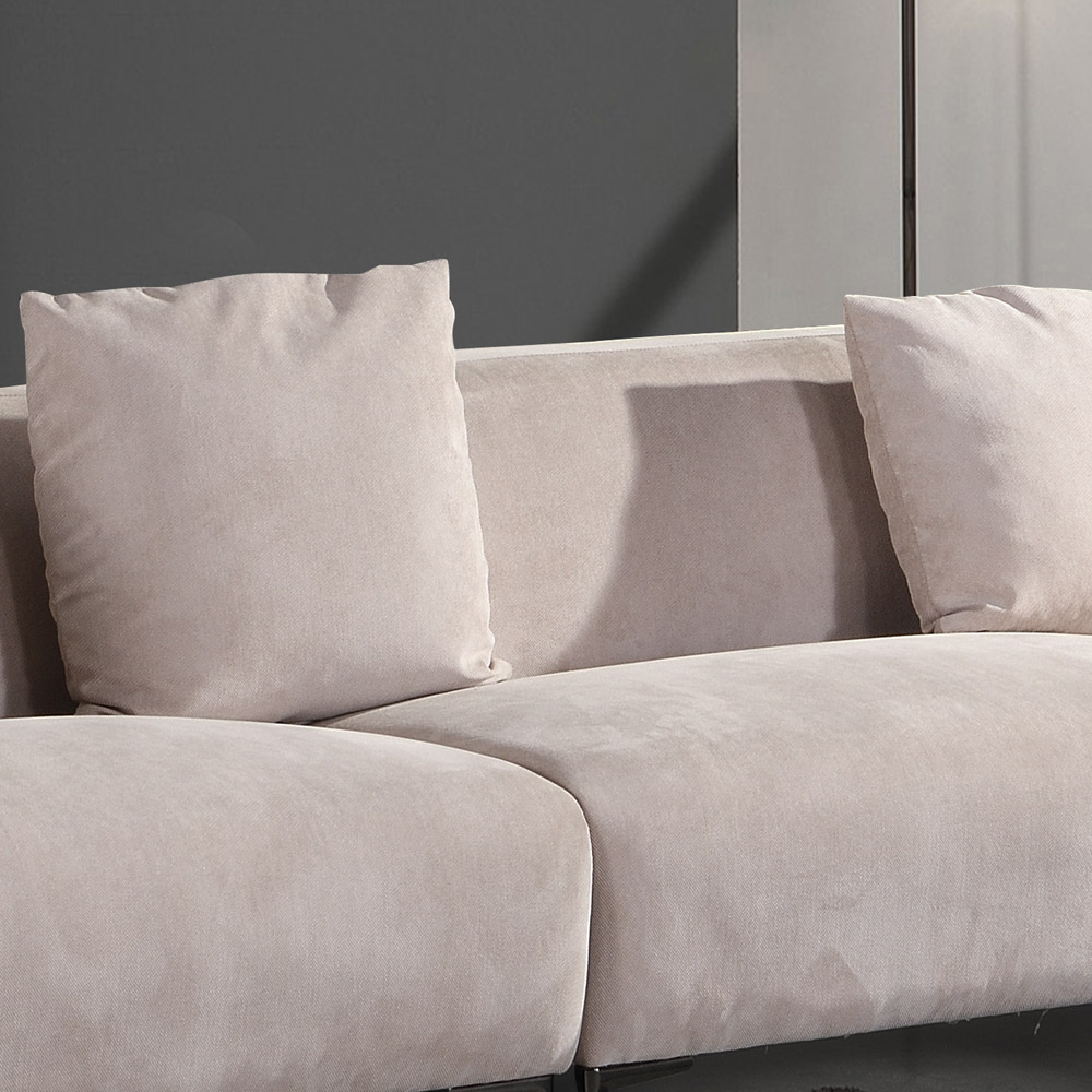Home Deluxe Ecksofa TORINO Beige Rechts