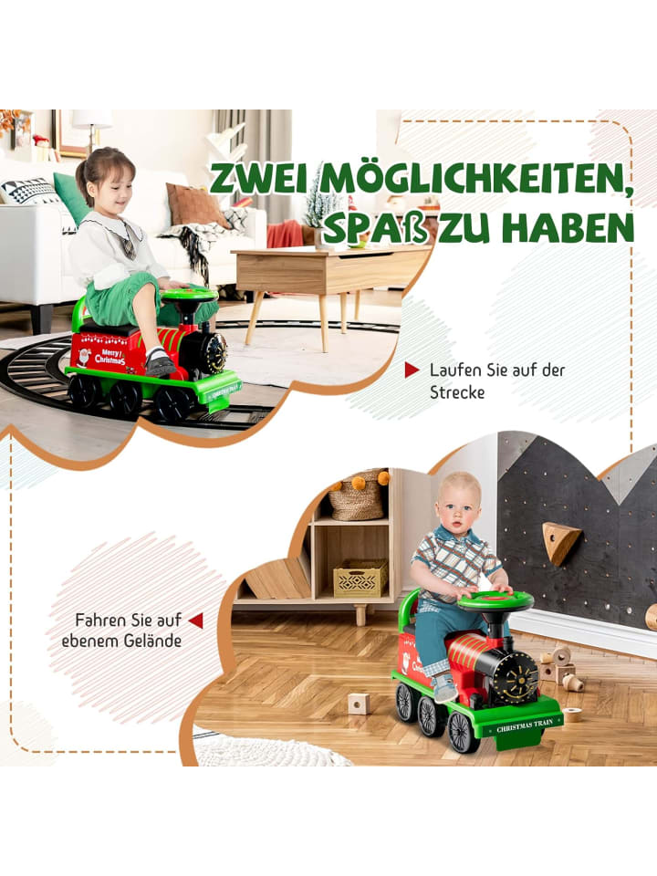 COSTWAY Aufsitz Lokomotive mit Bahn in Gr眉n günstig kaufen onesize