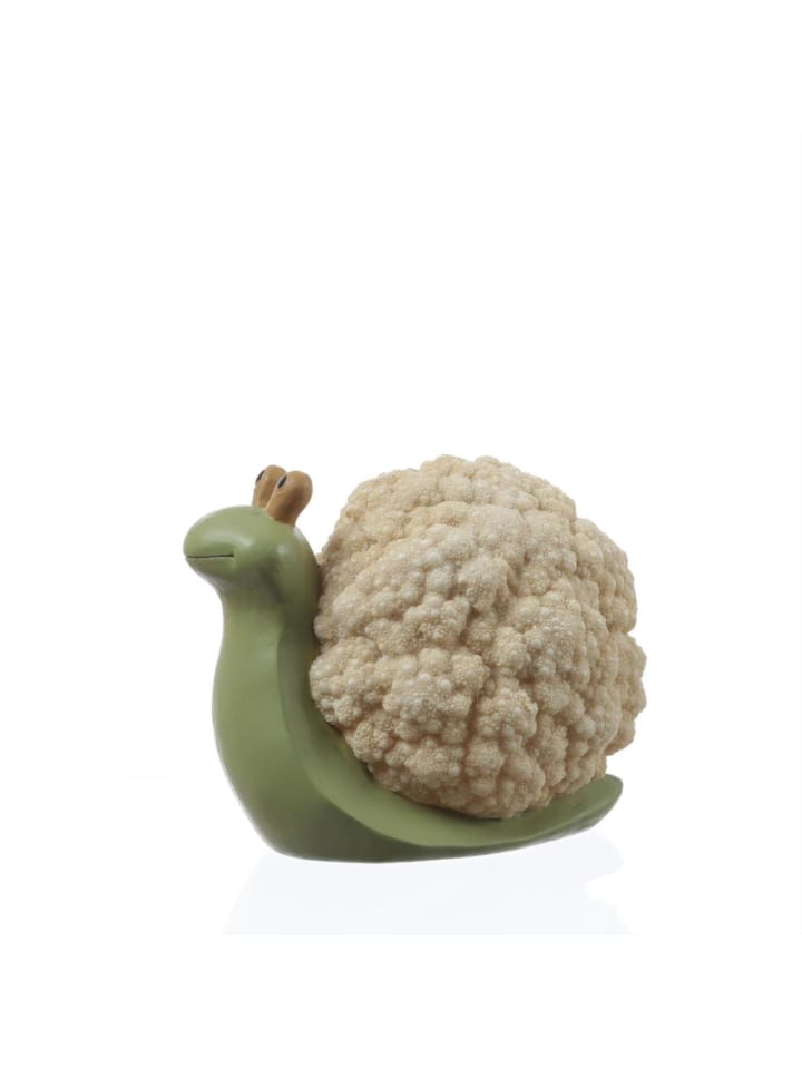 MARELIDA Dekofigur Schnecke Blumenkohl Gartendeko für Beet Garten H: 11cm in grün günstig kaufen onesize