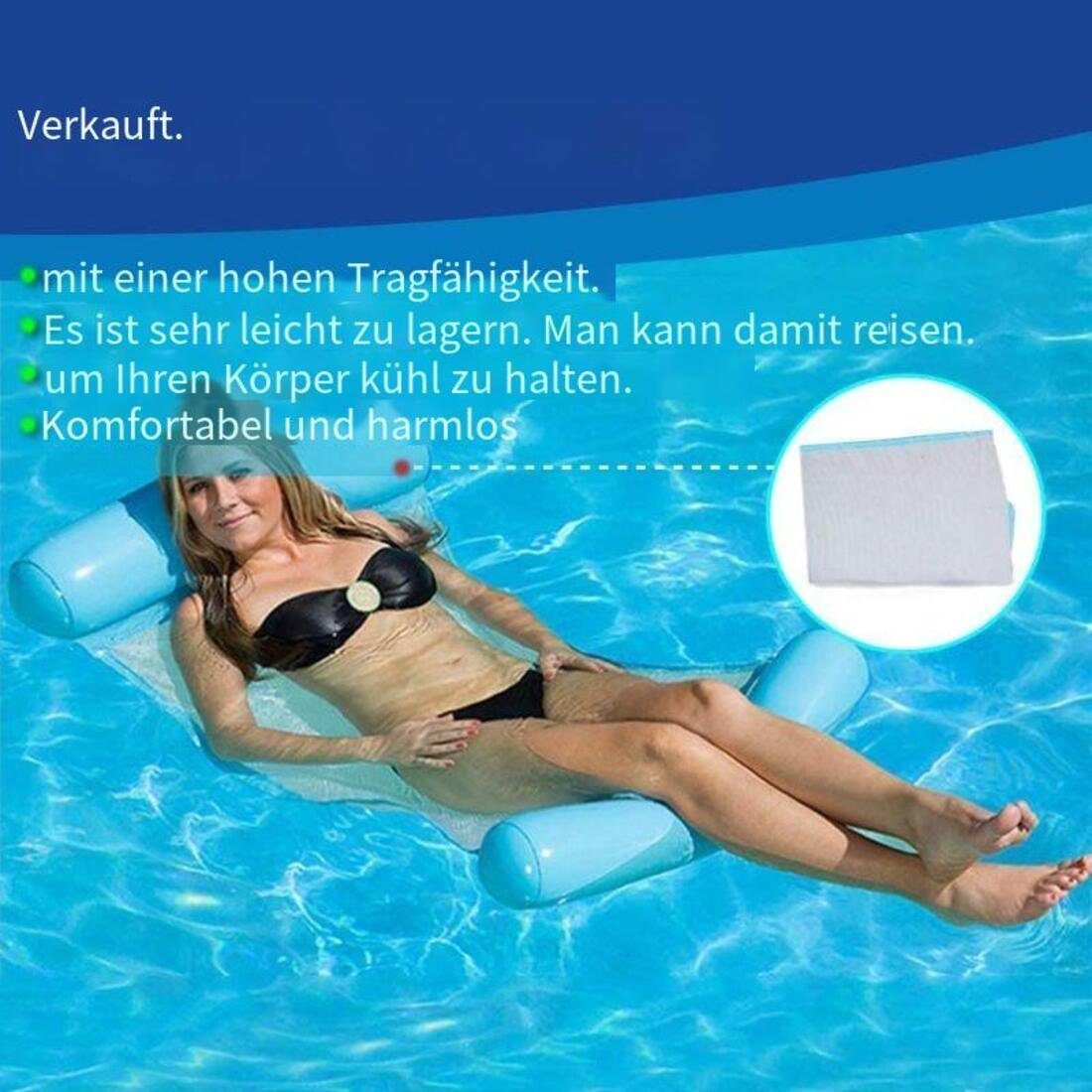 Einemgeld Luftsessel Wasserhängematte, Luftmatratze Pool, Pool Wasserhängematte