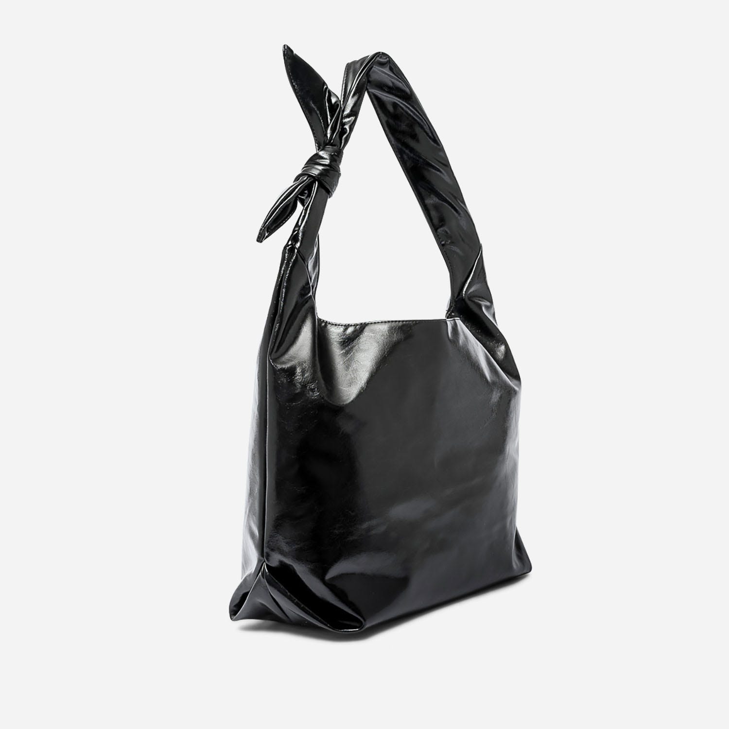 Sac à main TEXTO noir glacé souple