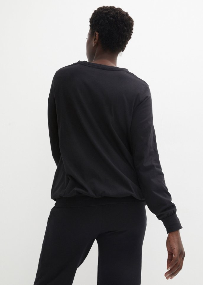 lockeres Sport-Shirt, langarm