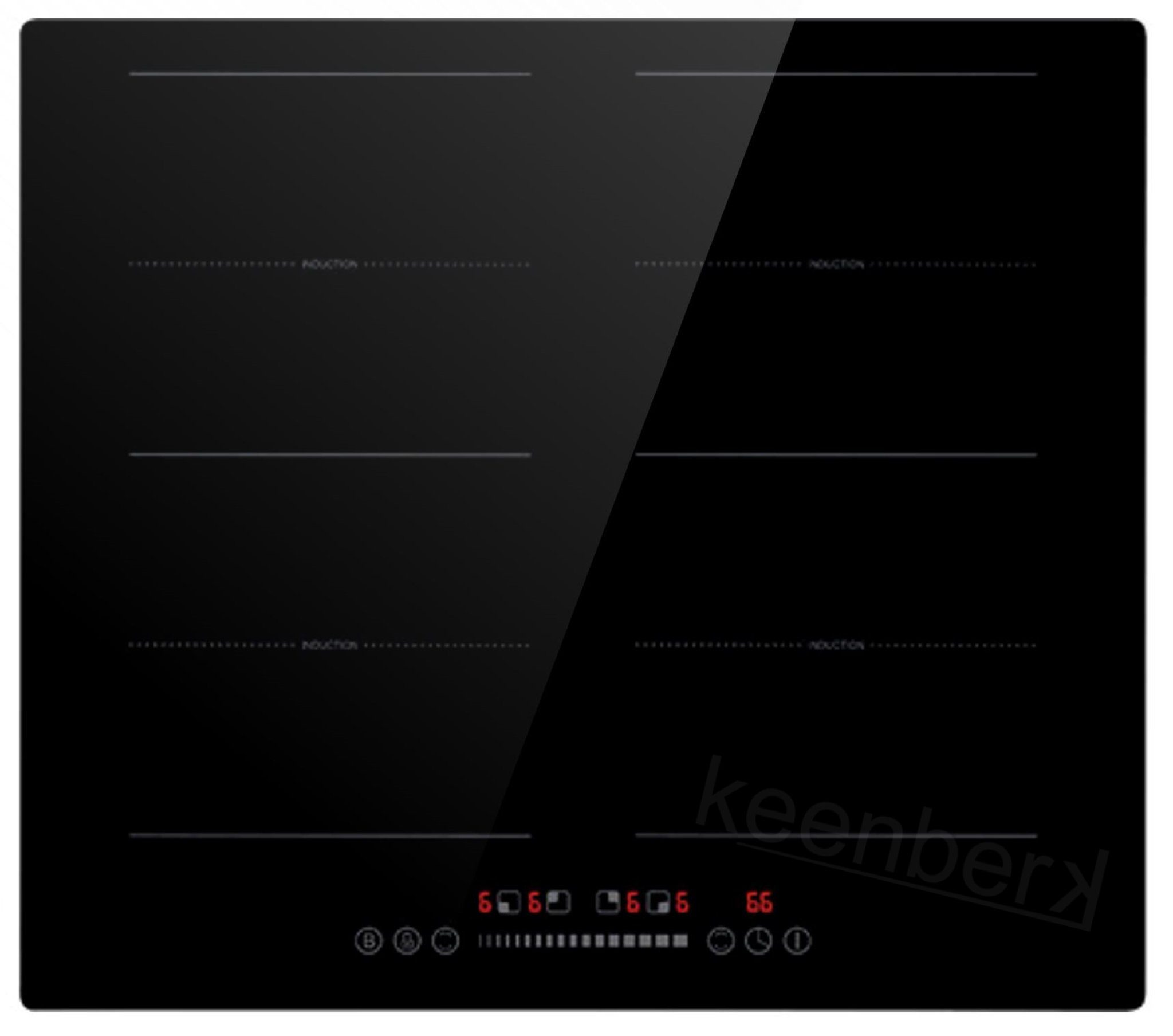 BOSCH Backofen-Set Backofen Teleskopauszug mit PKM Induktionskochfeld schwarz autark 60cm, mit 1-fach Teilauszug