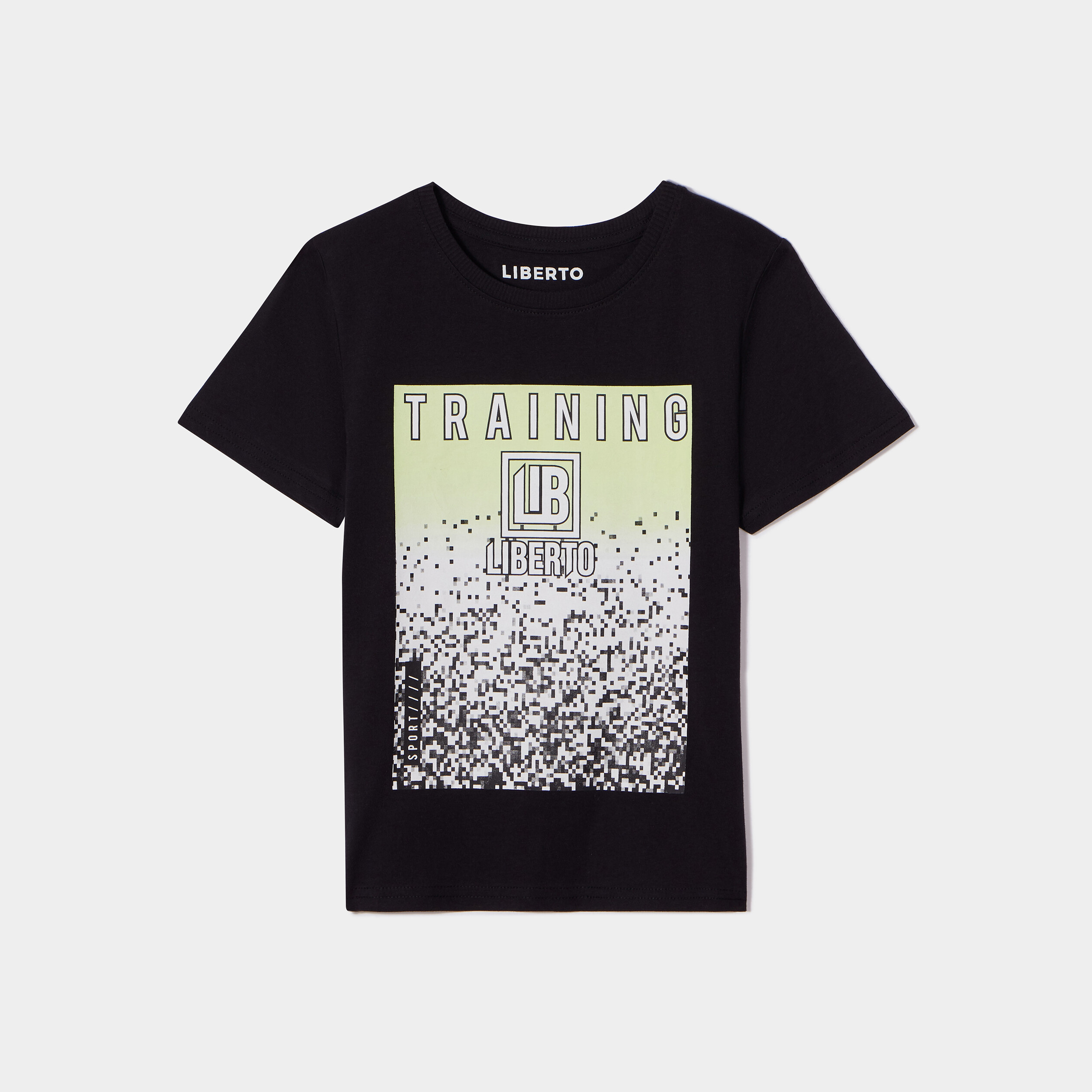T-shirt col rond manches courtes Liberto noir garçon | La Halle
