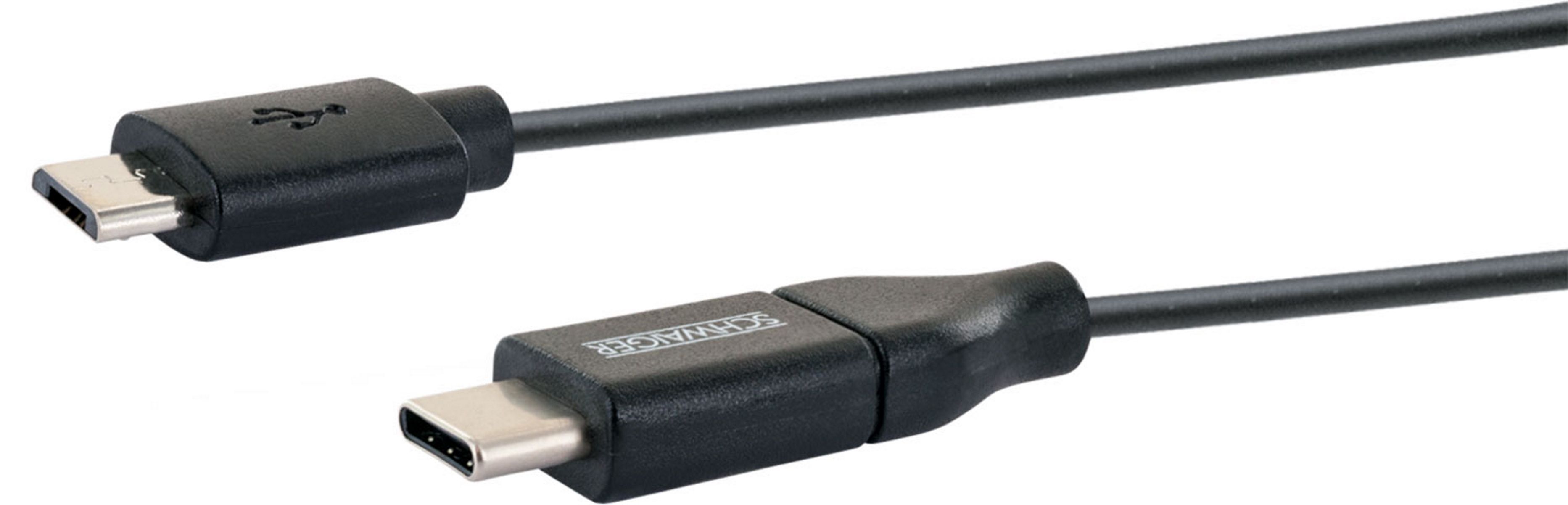 Schwaiger USB-C - Micro-USB Adapterkabel