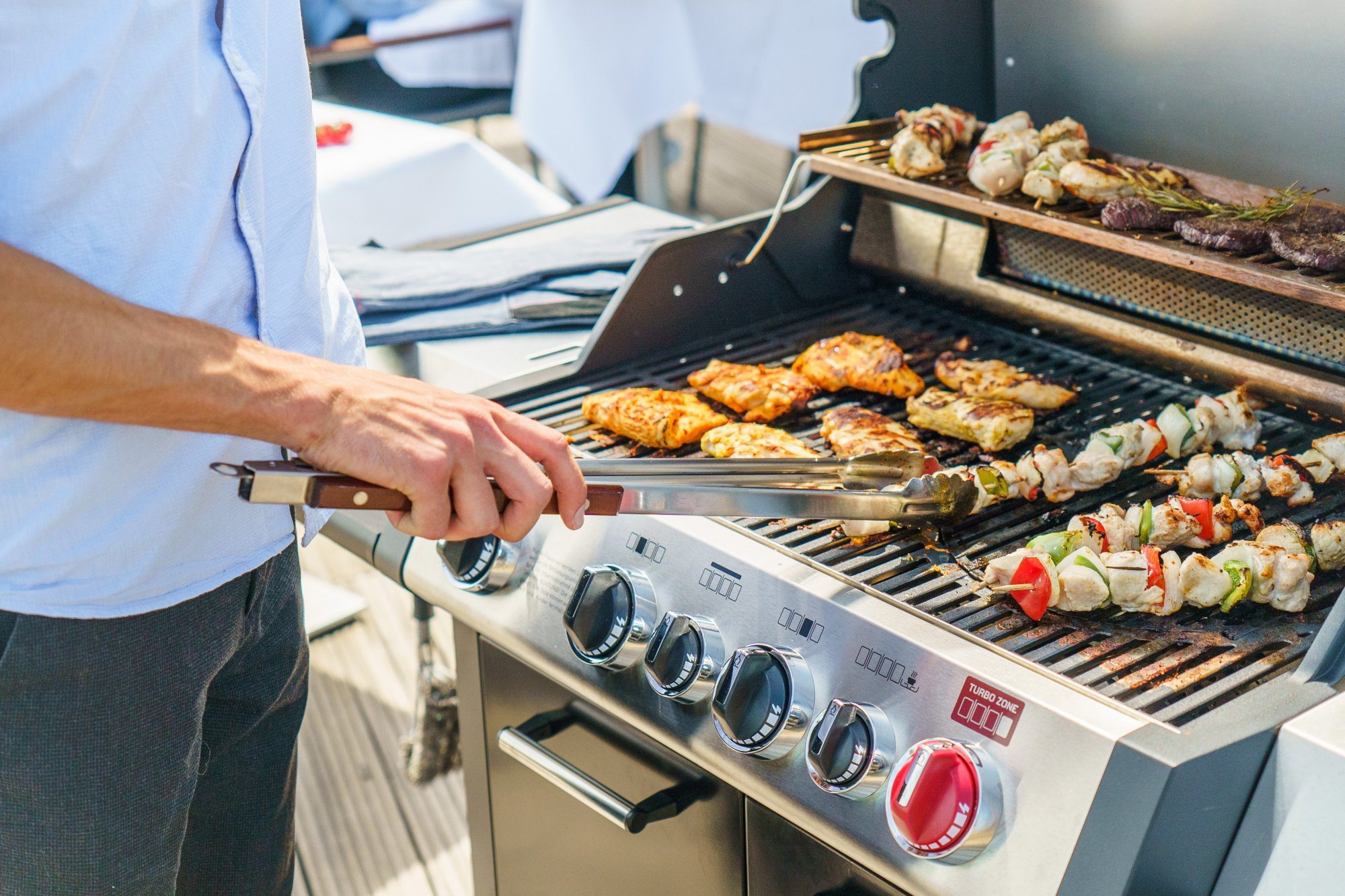 BlueCraft Grillzange, 56 cm BBQ XXL Grillzange extra lang Edelstahl optimal für jeden Gas- oder Holzkohlegrill