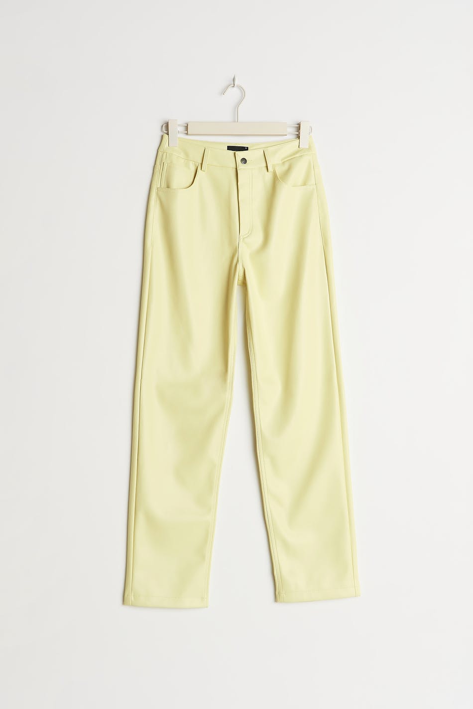 Straight pu trousers