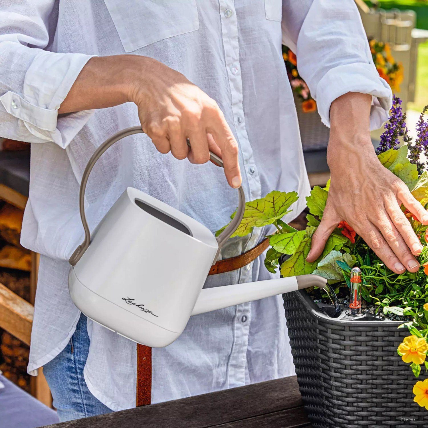 Lechuza® Gießkanne Gießkanne Yula 1,7L schiefergrau-taupe