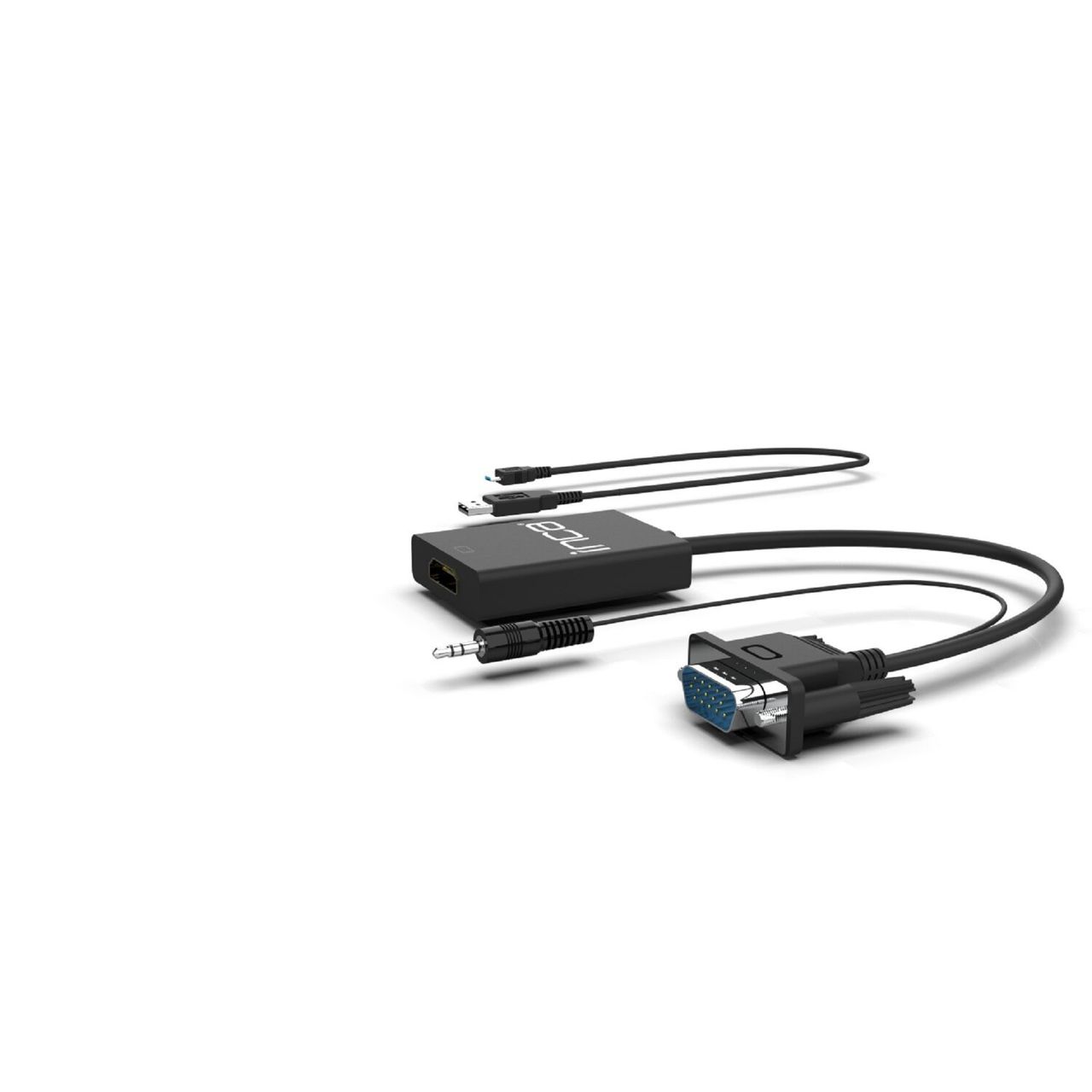 Inca VGA-auf-HDMI-Konverter mit USB-Stromadapter und Audiokabel (HDMI-Buchse, VGA-Stecker)