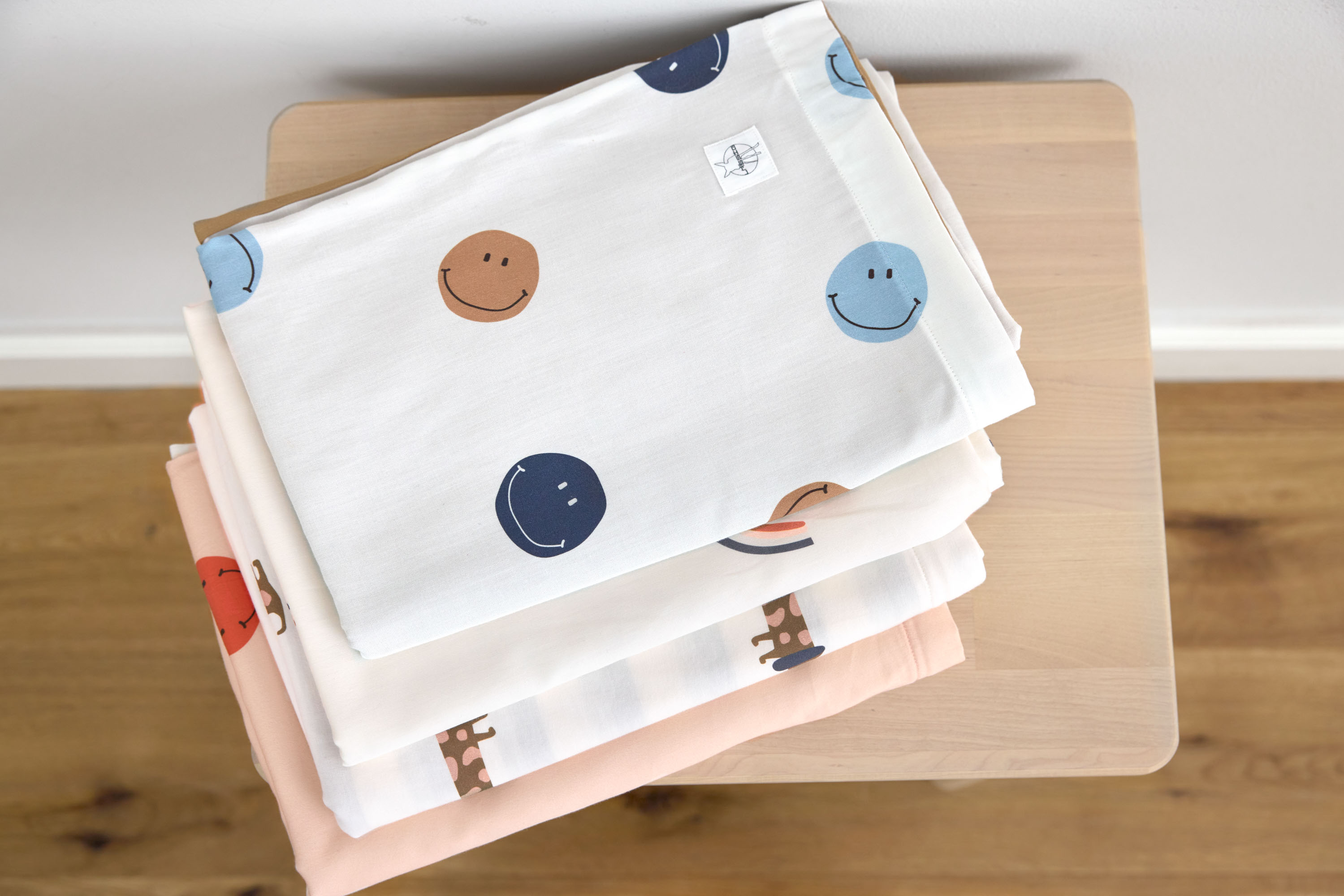Bettwäsche Set Kinder - Bio Baumwolle, Smile, Braun Milky