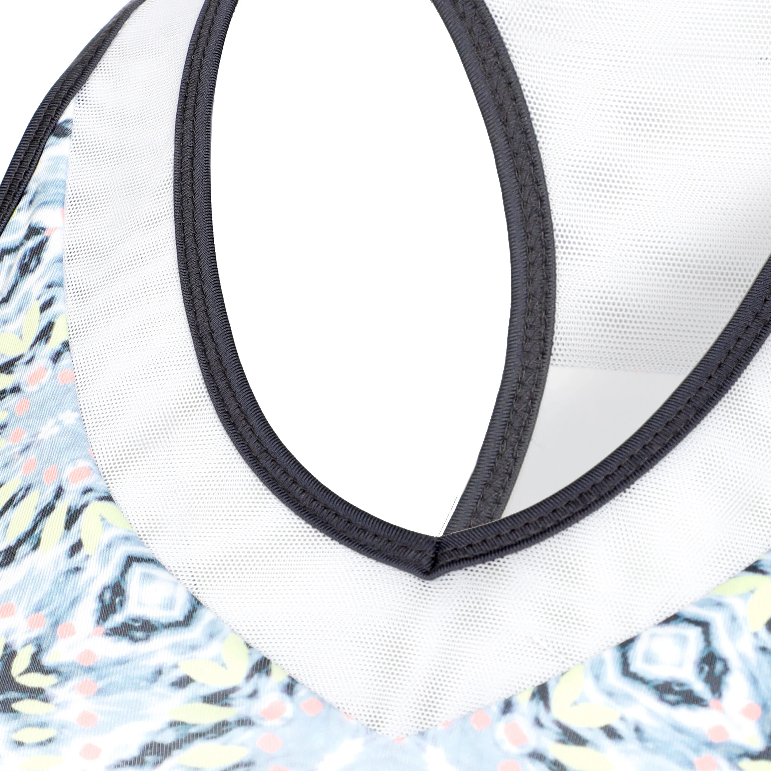 Tye Dye Groove Tank-Top Damen - Weiß, Blau