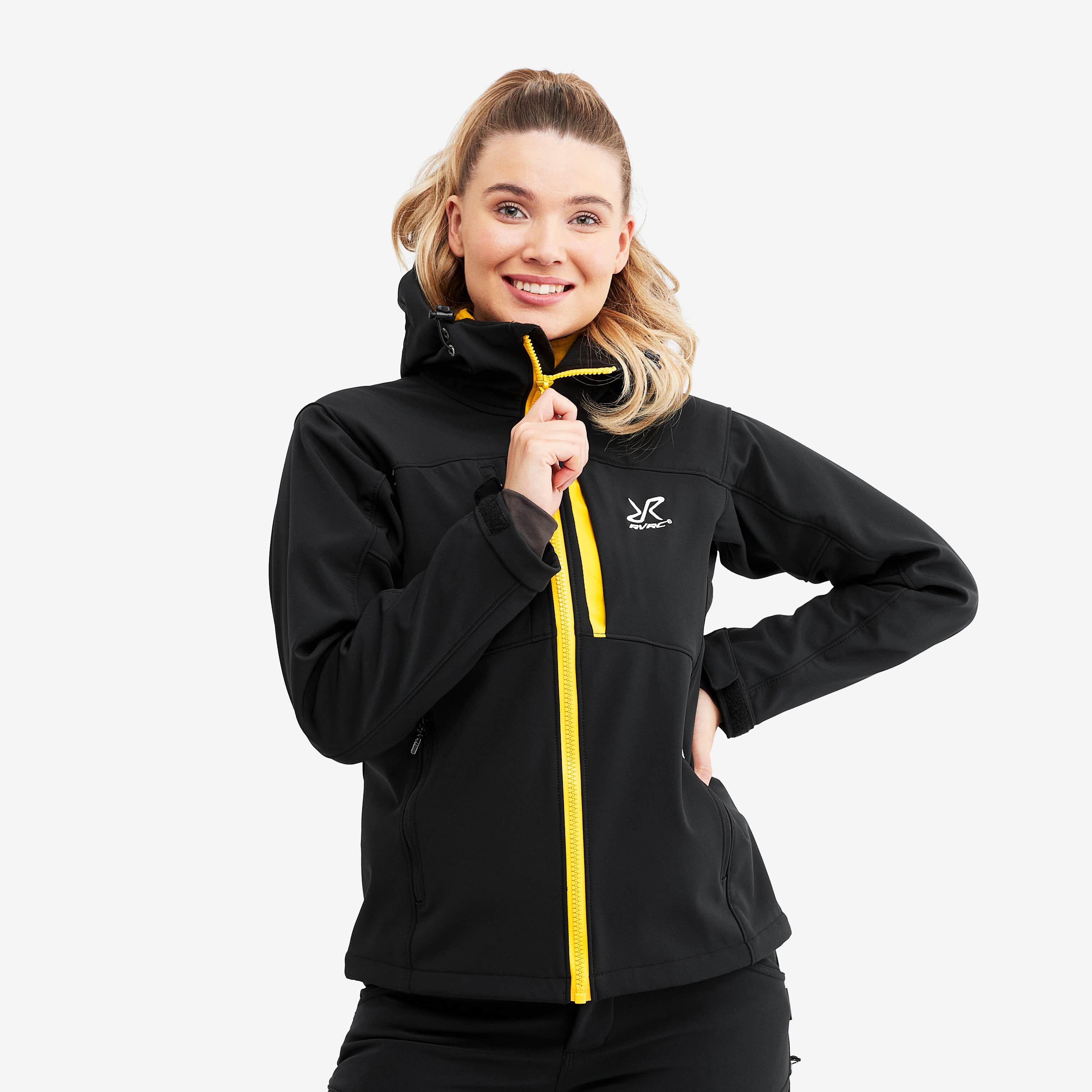 Hiball Jacket Femme Black/Yellow