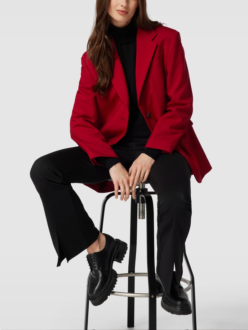 Blazer mit Reverskragen Modell 'FUTURA' in bordeaux rot