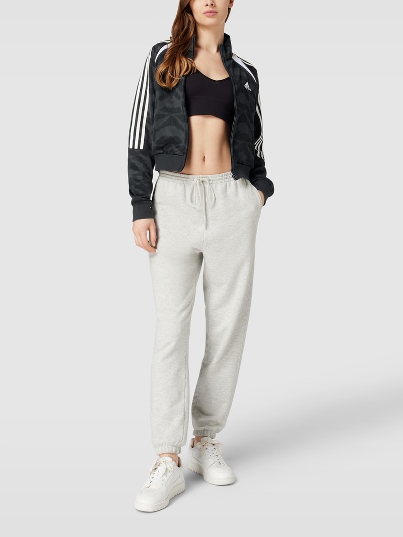 Trainingsjacke mit Label-Details in schwarz